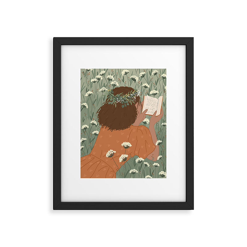 Autumn Meadow with a Good Book Framed Art Print Gallery Image 6