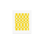 Bauhaus Series: Yellow Distorted Check Art Print Gallery Image 1