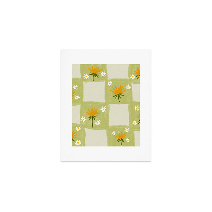 Dandelion Checkerboard Art Print Gallery Image 1