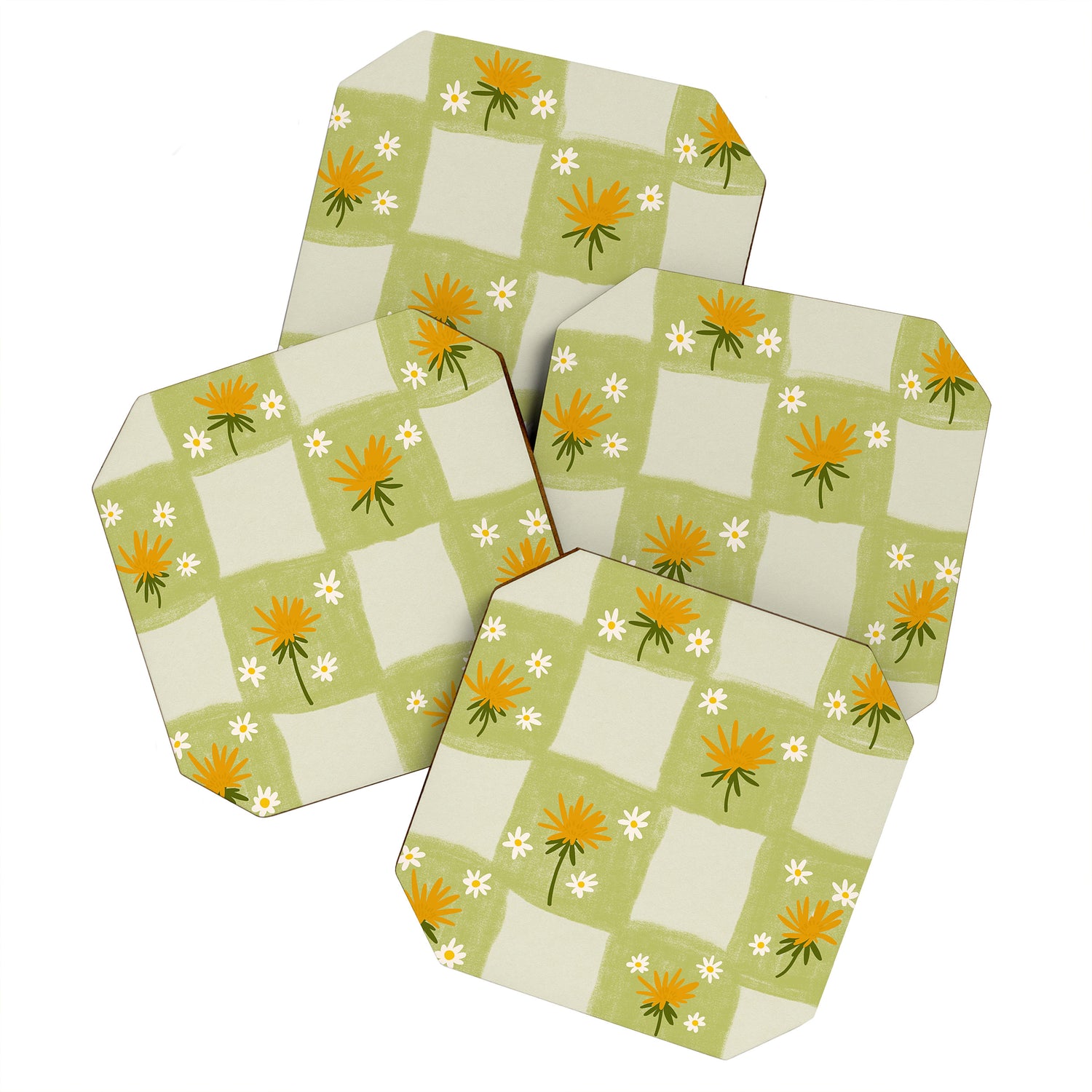 Dandelion Checkerboard Coaster Gallery Image 1