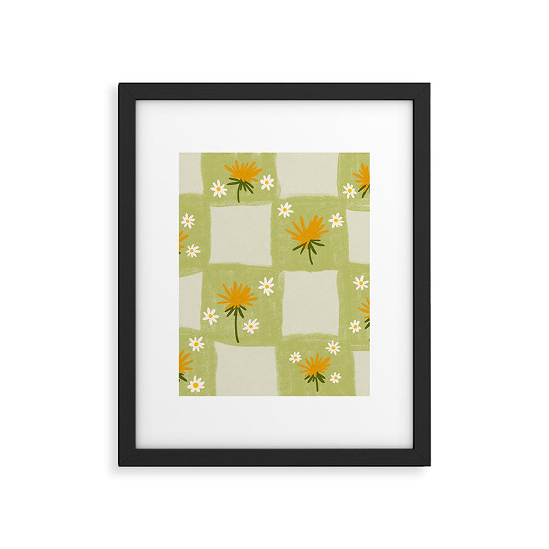 Dandelion Checkerboard Framed Art Print Gallery Image 6