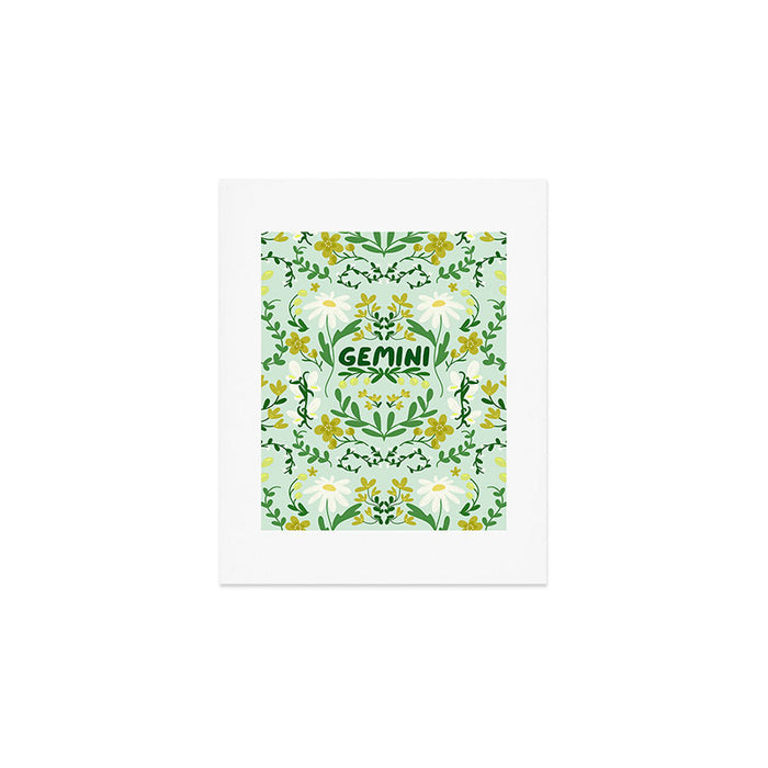 Gemini Retro Folk Art Art Print Gallery Image 1