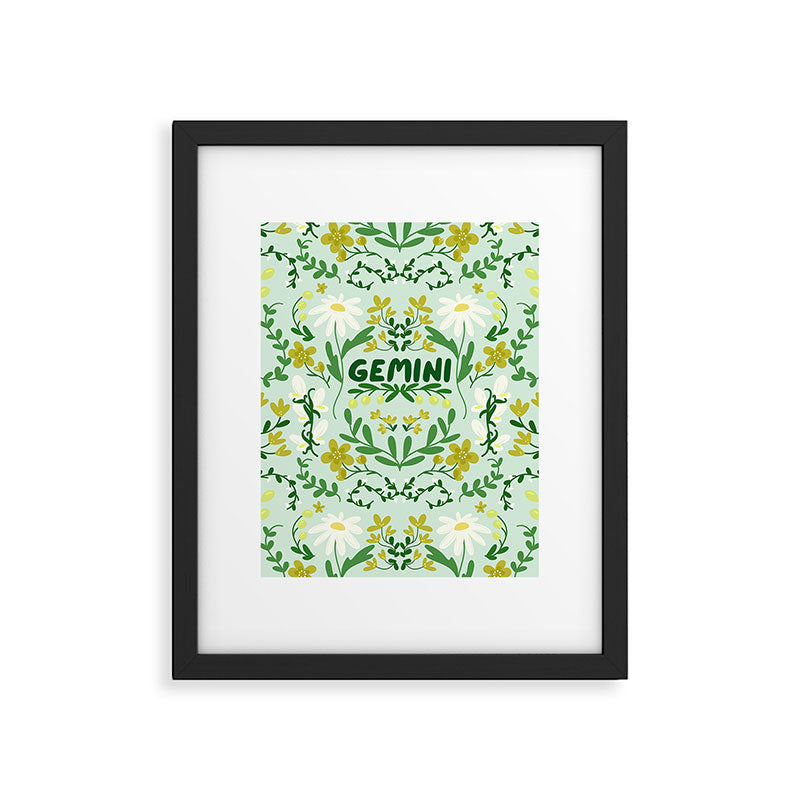 Gemini Retro Folk Art Framed Art Print Gallery Image 6
