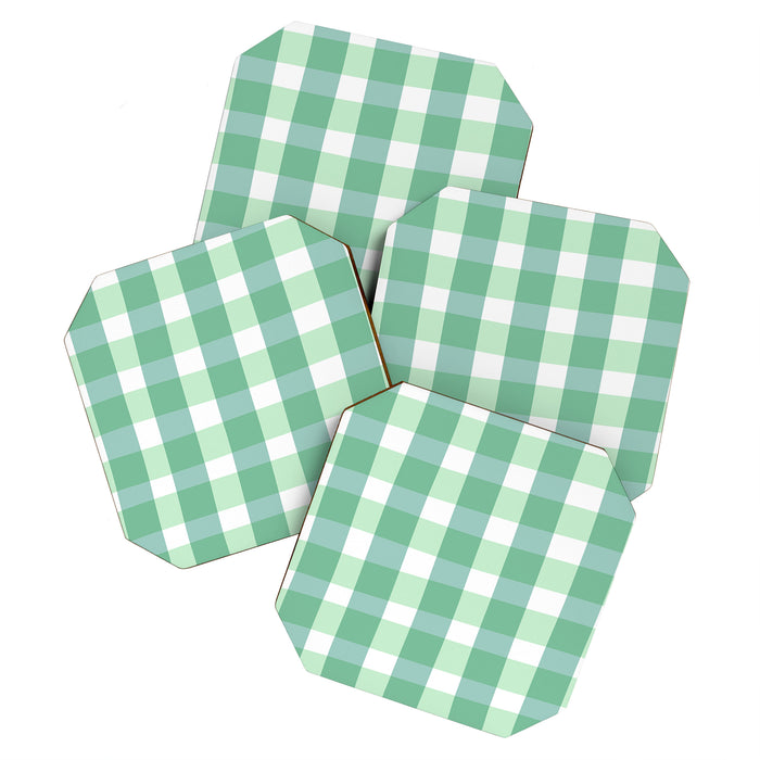 Green Gingham  Coaster Gallery Image 1