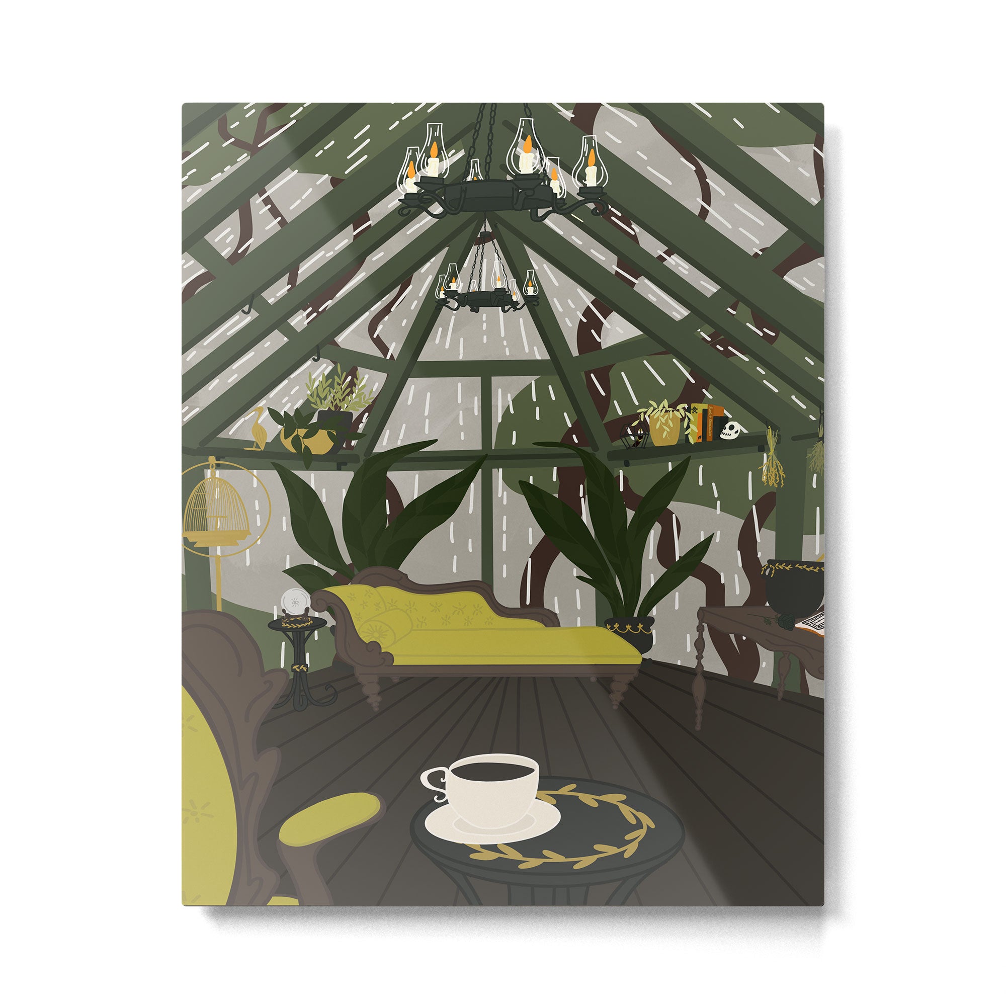 Haunted Interiors: Conservatory  Metal Print Gallery Image 6