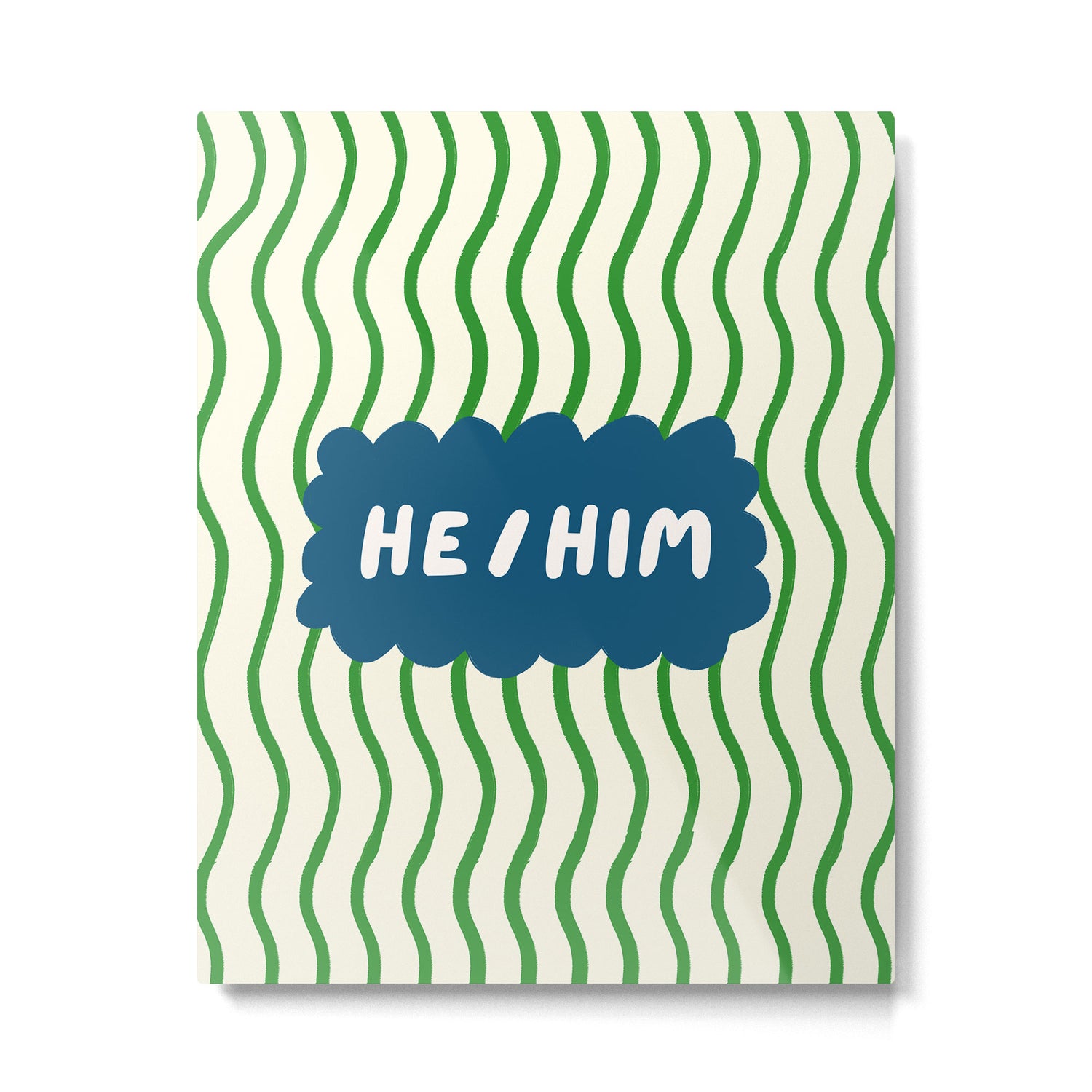 He/Him - pronoun badge  Metal Print Gallery Image 6