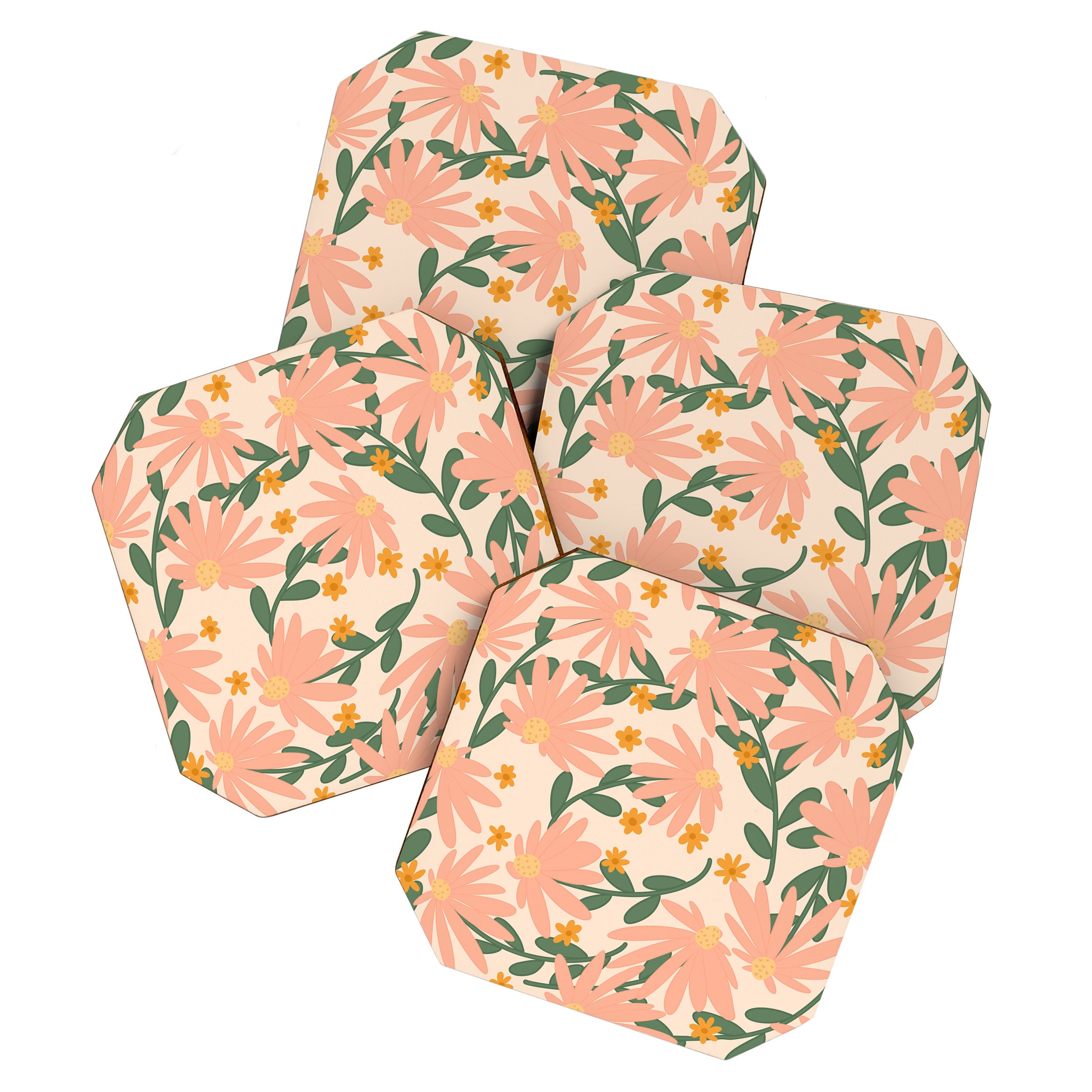 Meadow of Autumn Wildflowers Coaster Gallery Image 1