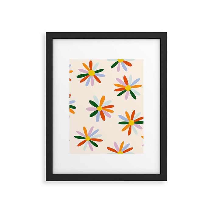 Patchwork Daisies  Framed Art Print Gallery Image 1