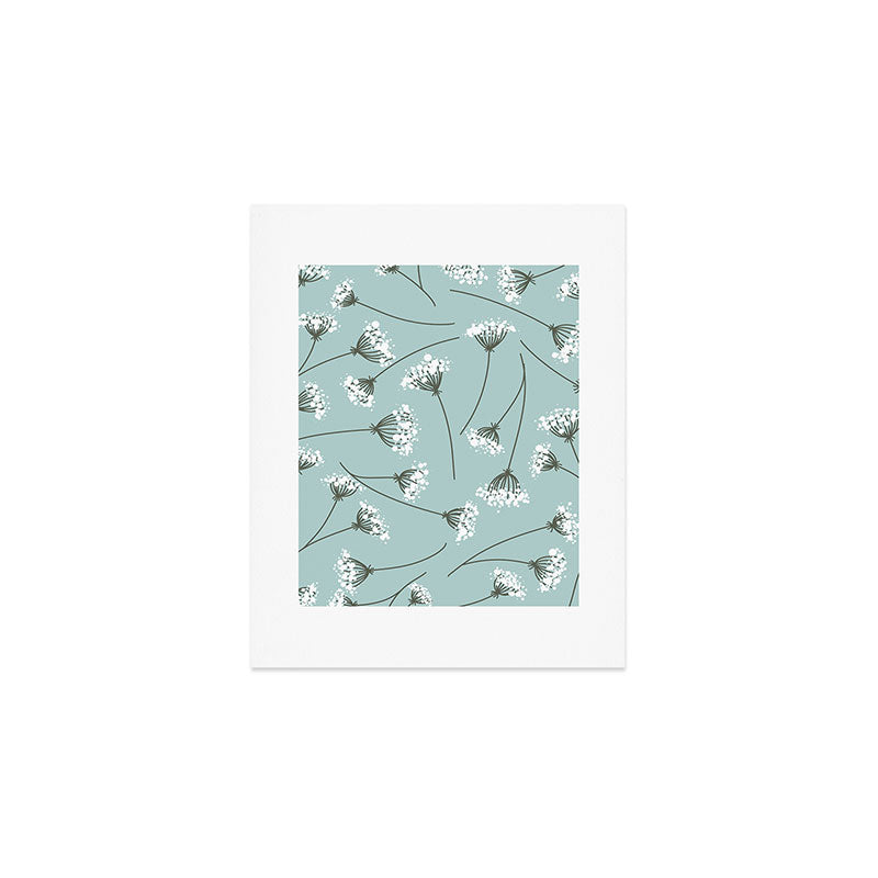 Queen Anne's Lace Floral Pattern Art Print Gallery Image 1