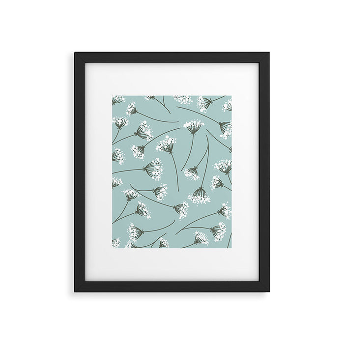 Queen Anne's Lace Floral Pattern Framed Art Print Gallery Image 1