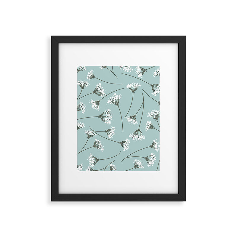 Queen Anne's Lace Floral Pattern Framed Art Print Gallery Image 6