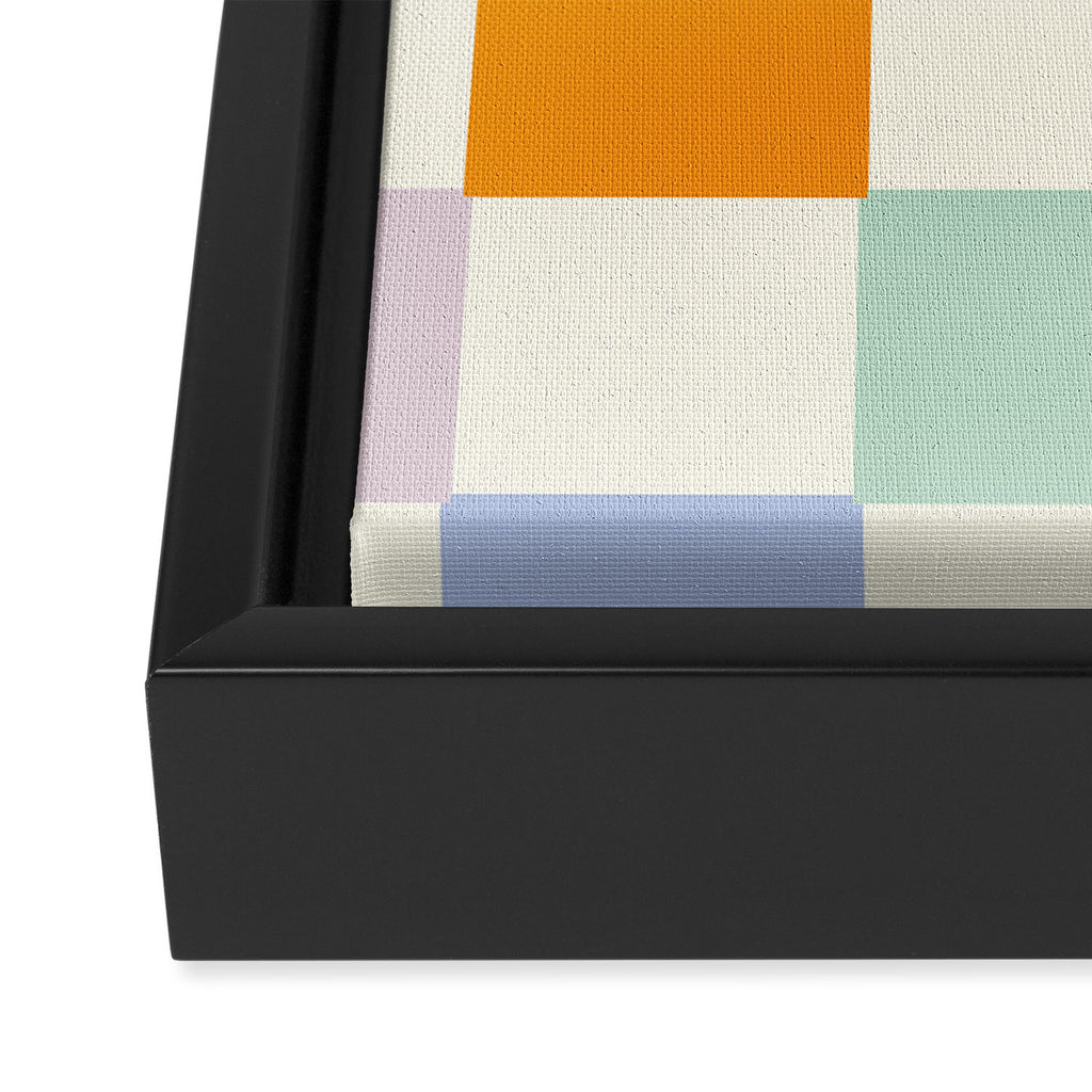 Rainbow Check Pattern Framed Canvas Print Gallery Image 3