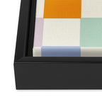 Rainbow Check Pattern Framed Canvas Print Gallery Image 3