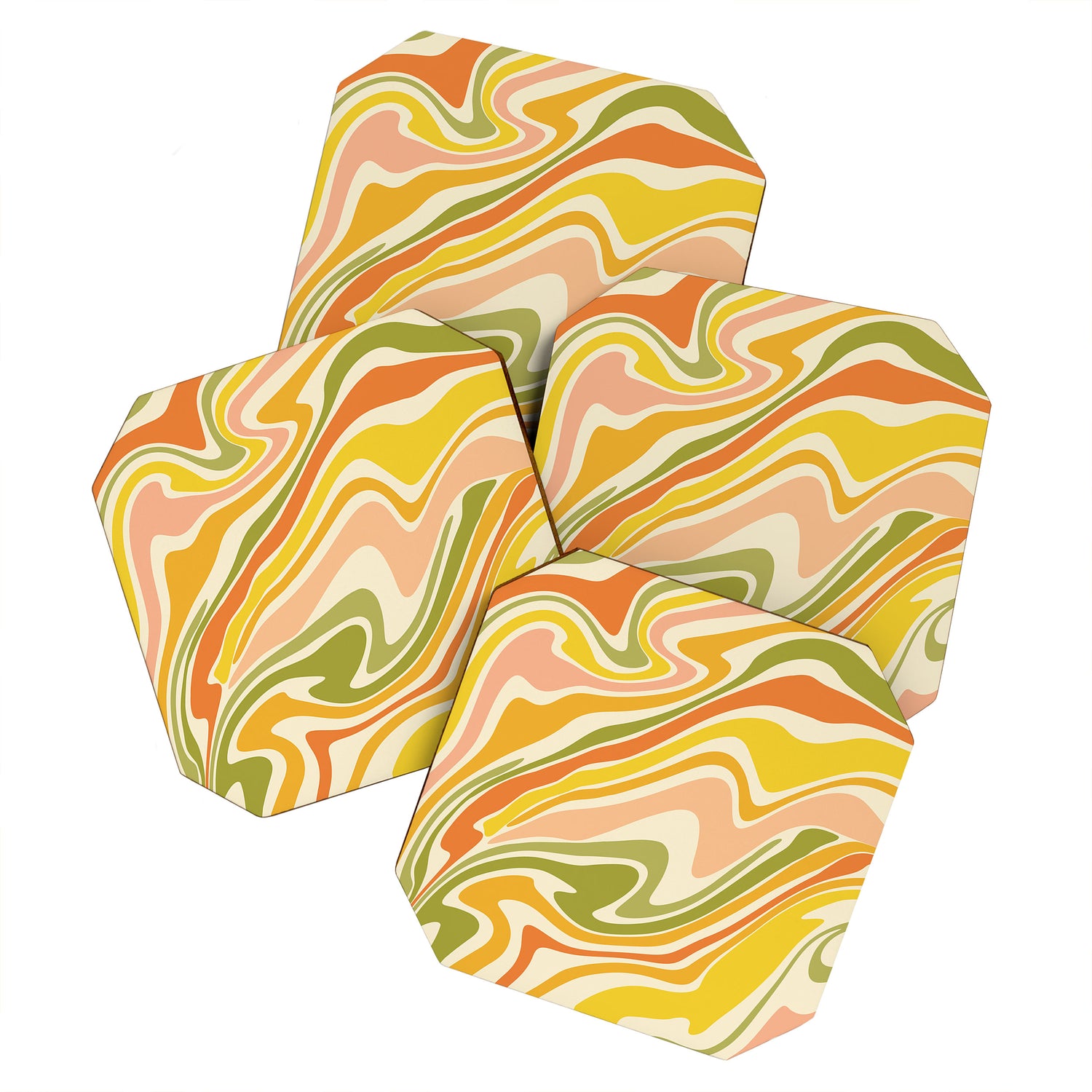 Rainbow Marble  Coaster Gallery Image 1