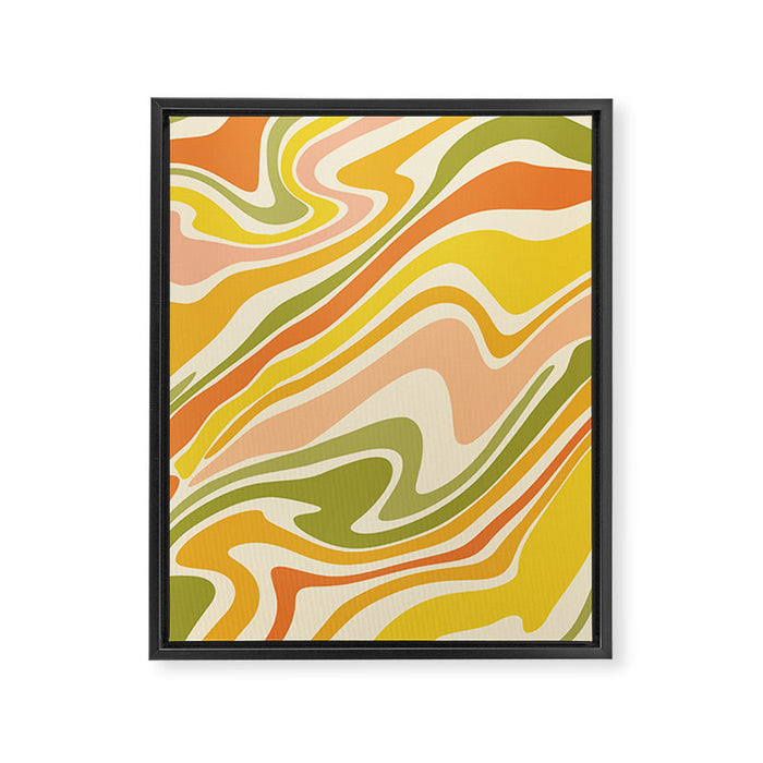 Rainbow Marble  Framed Canvas Print Gallery Image 1