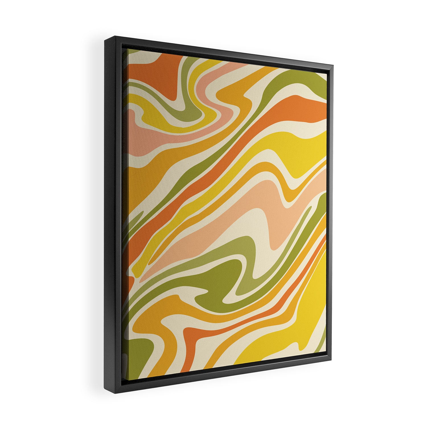 Rainbow Marble  Framed Canvas Print Gallery Image 2