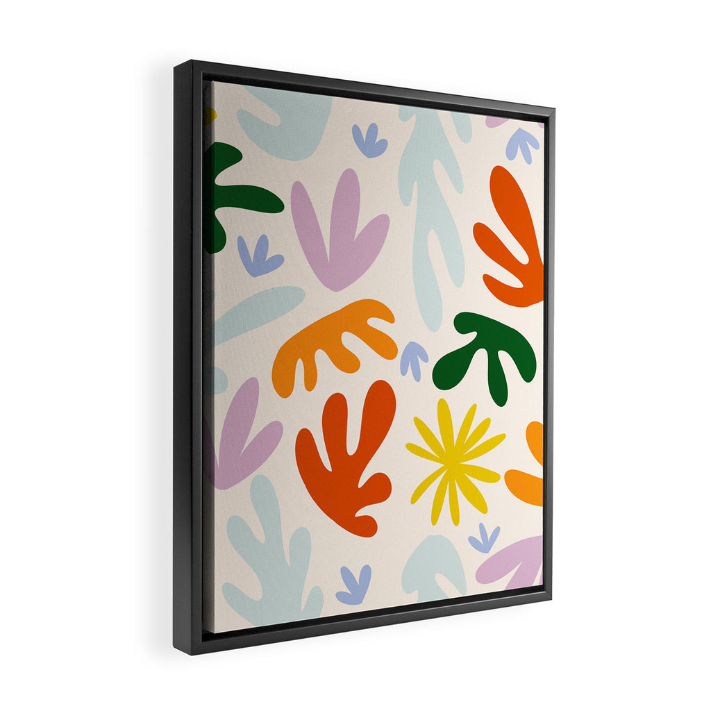 Rainbow Matisse Pattern Framed Canvas Print Gallery Image 2