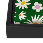 Rainbow Vintage Daisies Framed Canvas Print Gallery Image 3