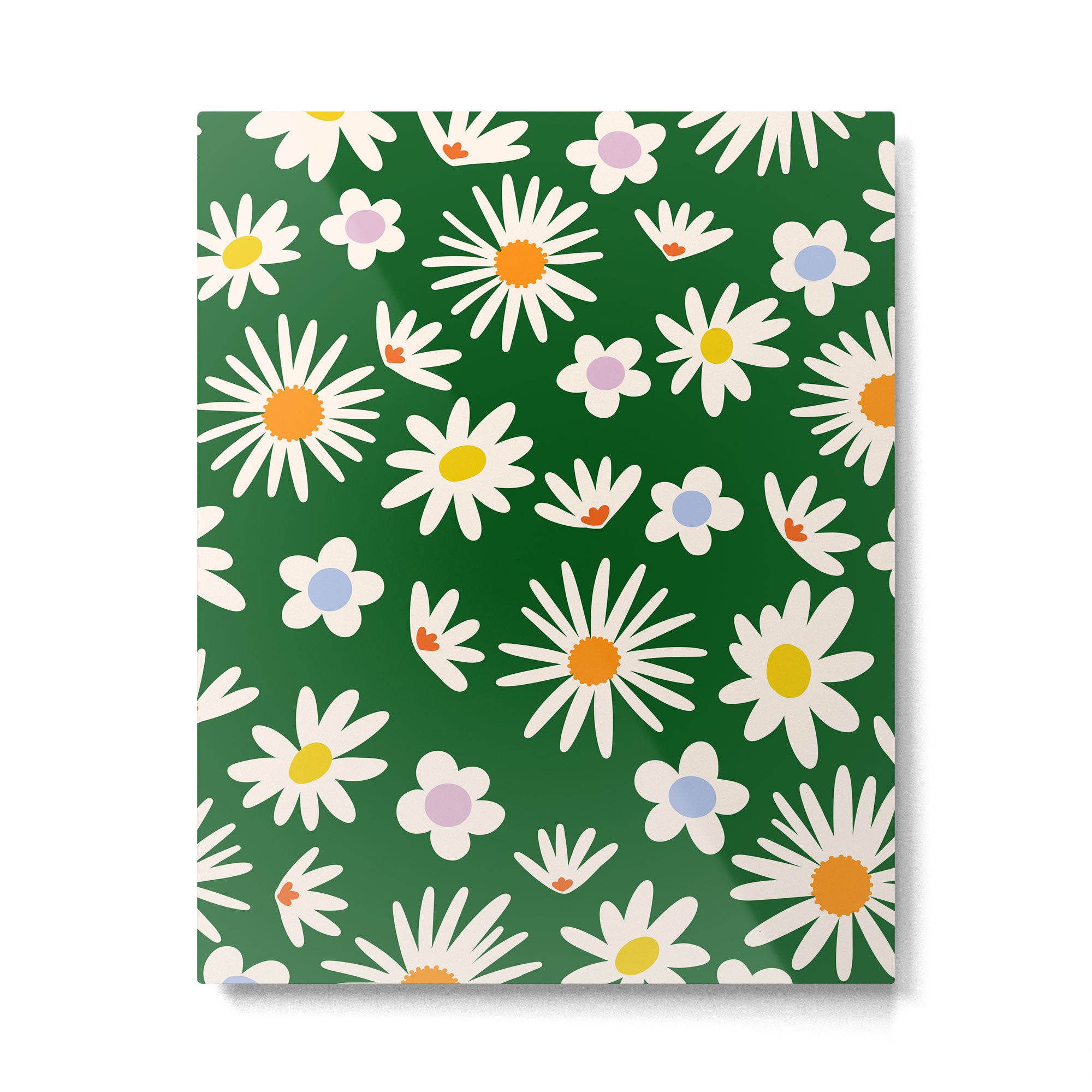Rainbow Vintage Daisies Metal Print Gallery Image 6