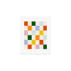 Retro Rainbow Checkerboard  Art Print Gallery Image 1