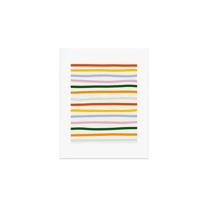 Retro Rainbow Stripe Art Print Gallery Image 1
