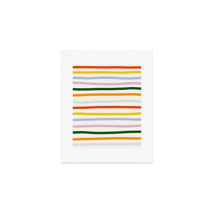 Retro Rainbow Stripe Art Print Gallery Image 1