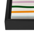 Retro Rainbow Stripe Framed Canvas Print Gallery Image 3
