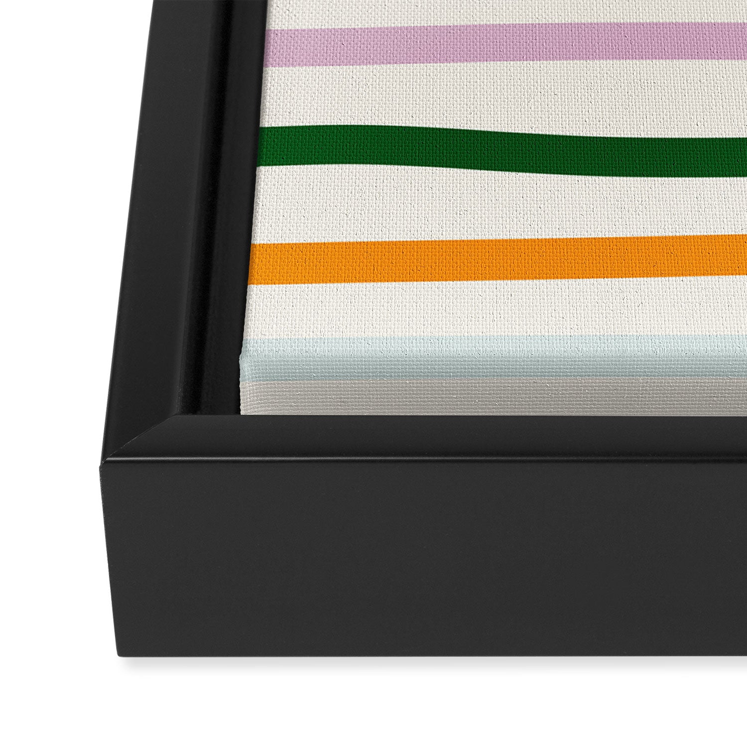 Retro Rainbow Stripe Framed Canvas Print Gallery Image 3