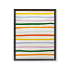 Retro Rainbow Stripe Framed Canvas Print Gallery Image 8