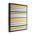 Retro Rainbow Stripe Framed Canvas Print Gallery Image 2
