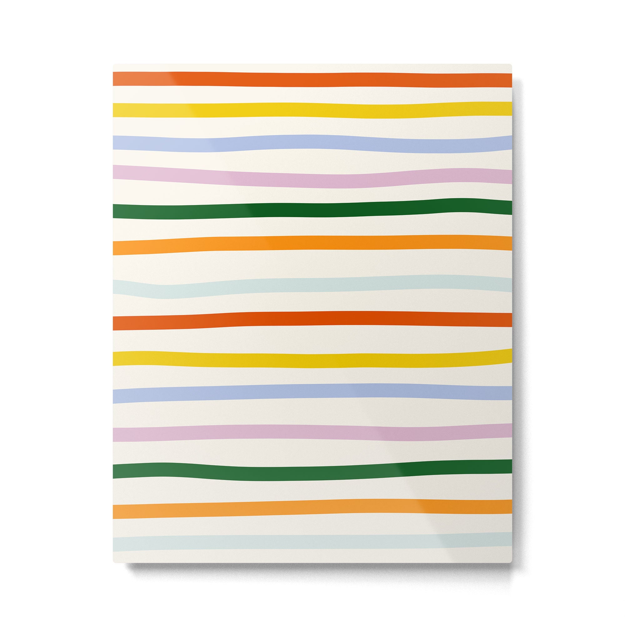 Retro Rainbow Stripe Metal Print Gallery Image 6
