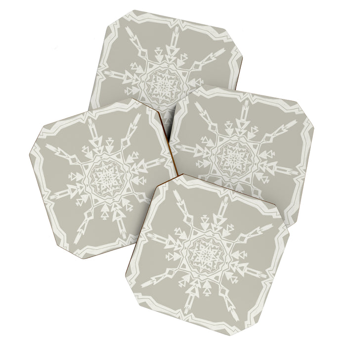 Scandinavian Snowflake no. 1 Coaster Gallery Image 1