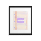 She/Her - pronoun badge  Framed Art Print Gallery Image 6