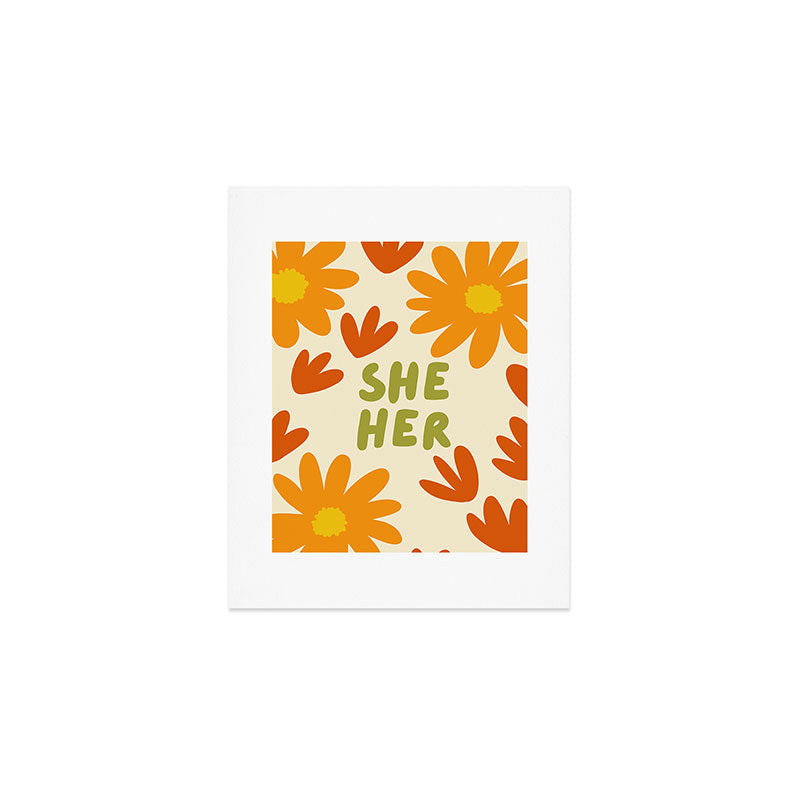 She/Her Pronouns Art Print Gallery Image 1