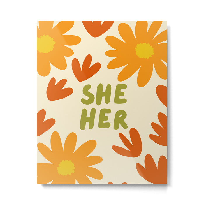She/Her Pronouns Metal Print Gallery Image 1
