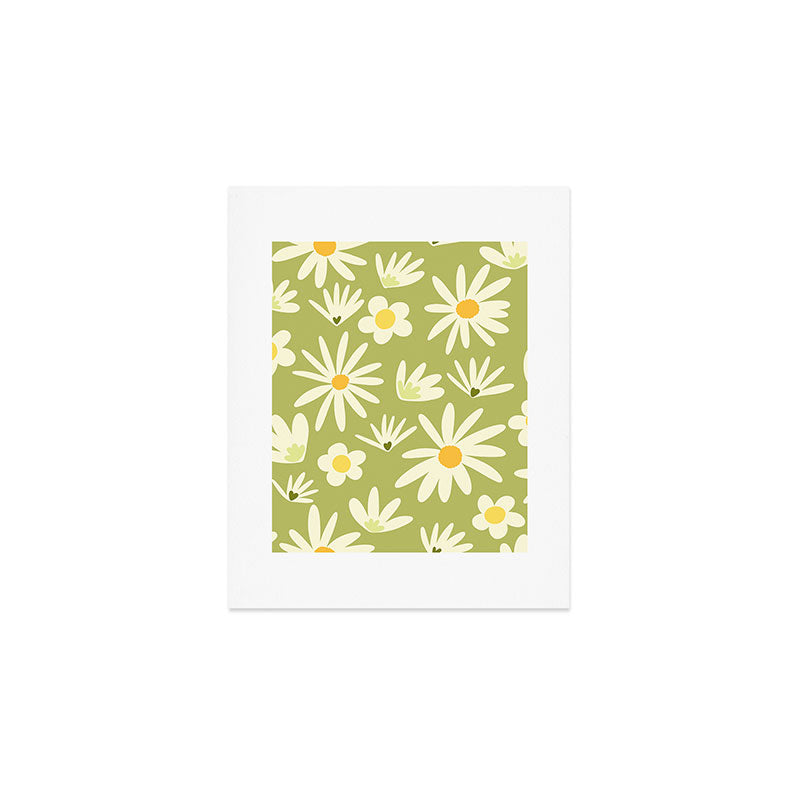 Snowdrops and Daisies  Art Print Gallery Image 1