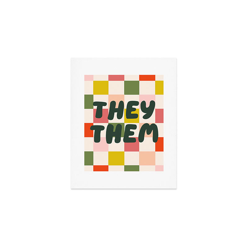 They / Them Pronouns Art Print Gallery Image 1