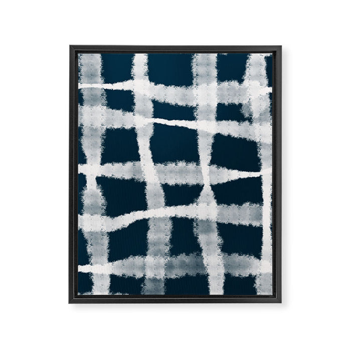 Tie Dye no. 1 in Indigo  Framed Canvas Print Gallery Image 1