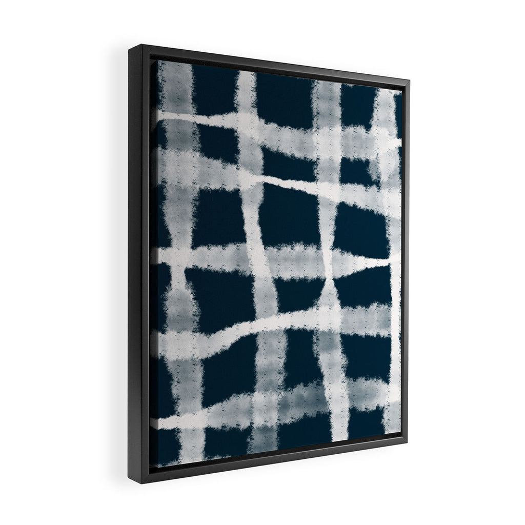 Tie Dye no. 1 in Indigo  Framed Canvas Print Gallery Image 2