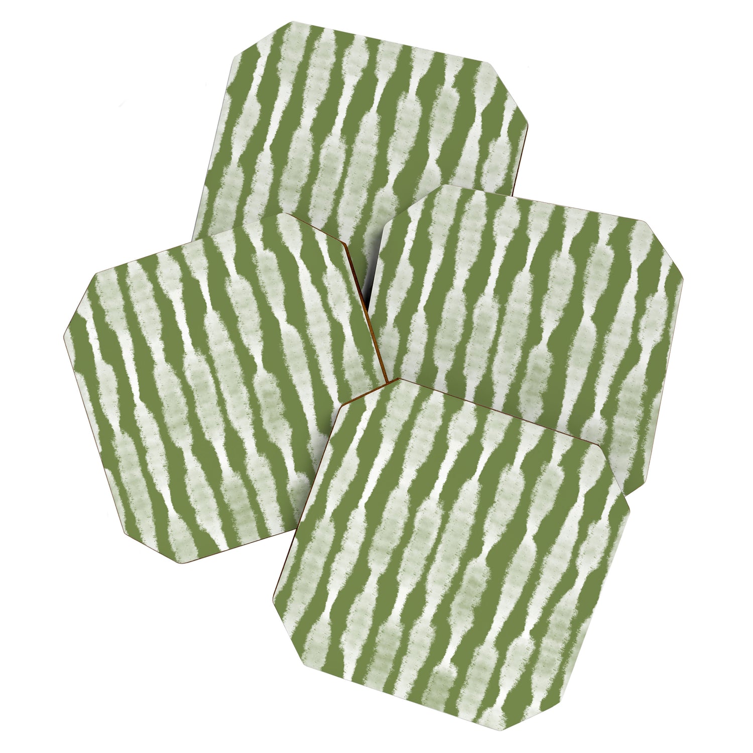 Tie Dye no. 2 in Green  Coaster Gallery Image 1