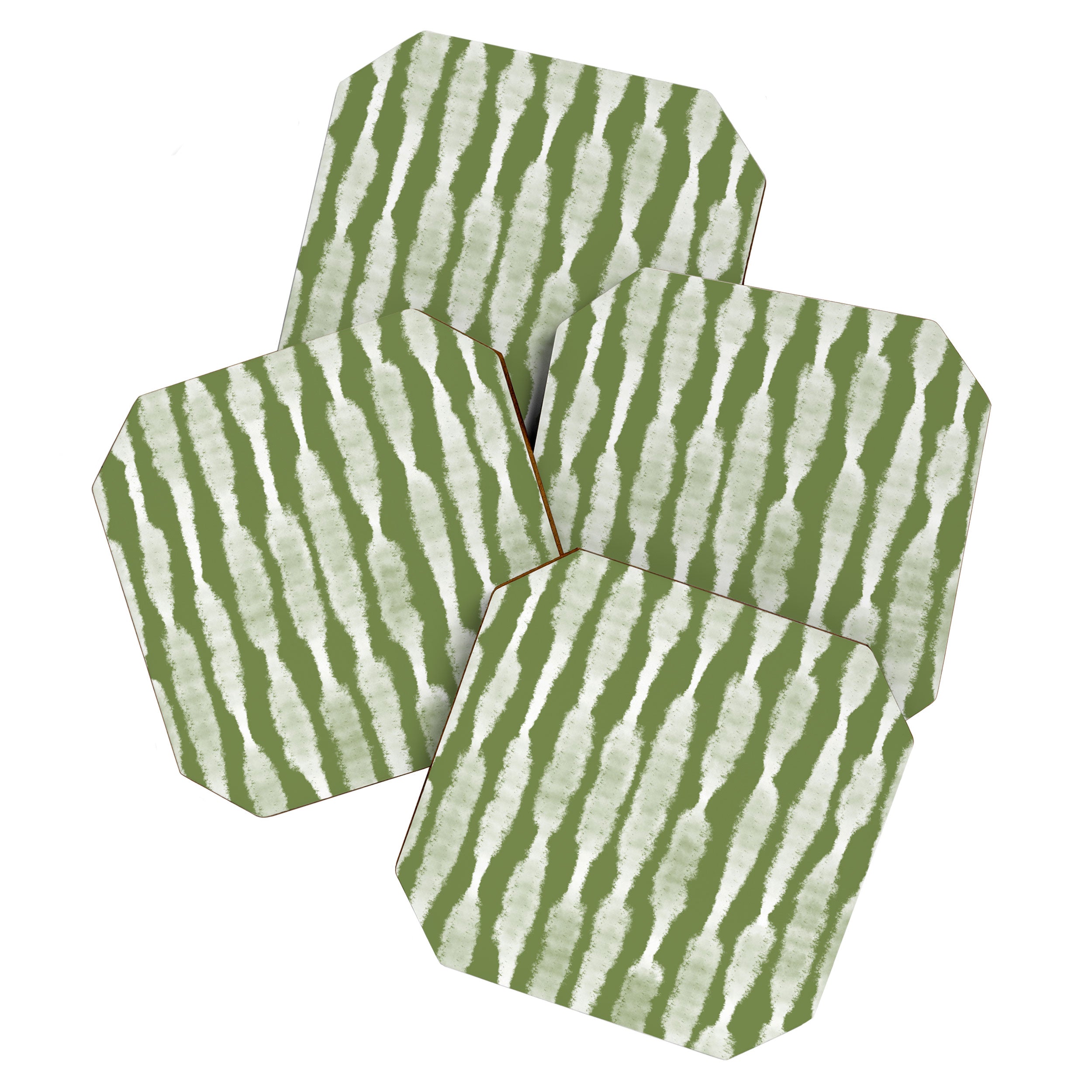 Tie Dye no. 2 in Green  Coaster Gallery Image 1