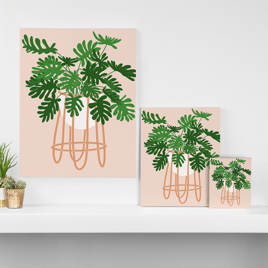 Vase no. 26 with Tropical Plant Canvas Print Gallery Image 3