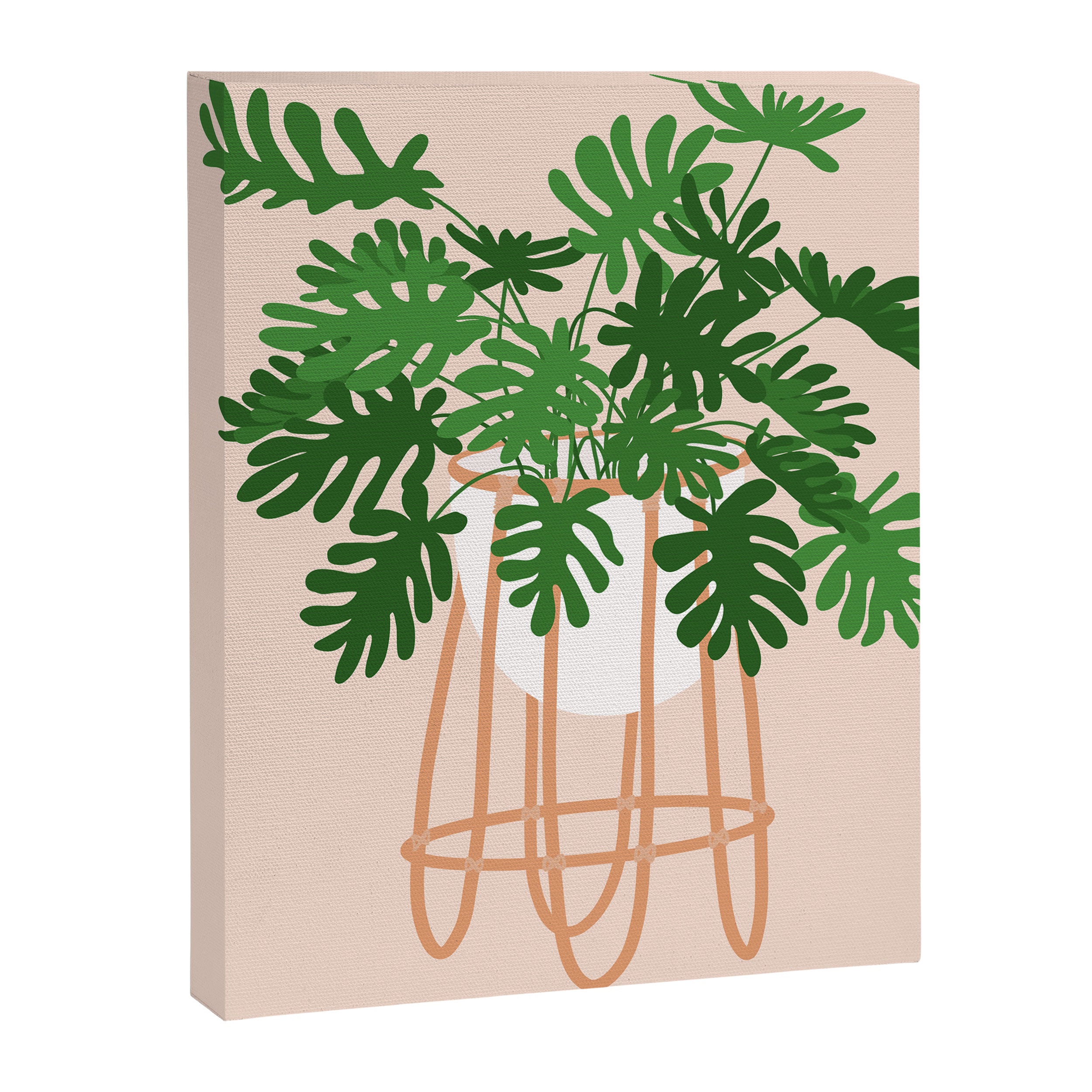 Vase no. 26 with Tropical Plant Canvas Print Gallery Image 6