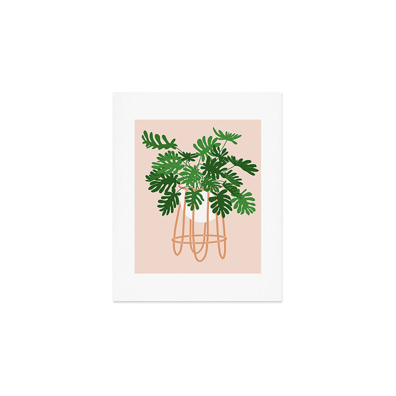 Vase no. 26 with Tropical Plant Art Print Gallery Image 1