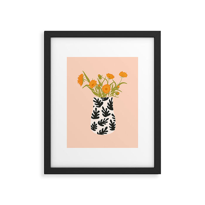 Vase no. 28 with Heliopsis Framed Art Print Gallery Image 1