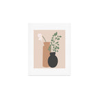 Vase no. 3 with Eucalyptus and Tulip Art Print Gallery Image 1