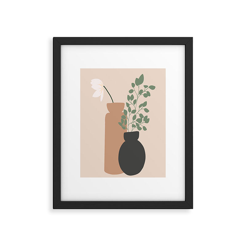 Vase no. 3 with Eucalyptus and Tulip Framed Art Print Gallery Image 4