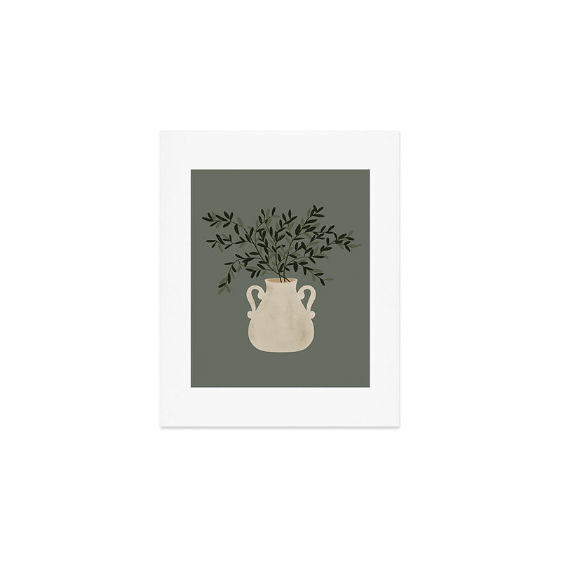 Vase no. 31 with Winter Greenery  Art Print Gallery Image 1