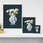 Vase no. 6 with Peacock  Canvas Print Gallery Image 3