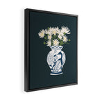 Vase no. 6 with Peacock  Framed Canvas Print Gallery Image 2
